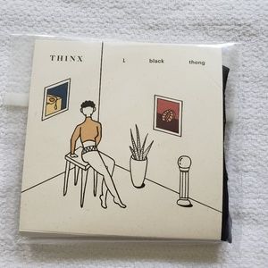 Thinx black thong size L, brand new in package